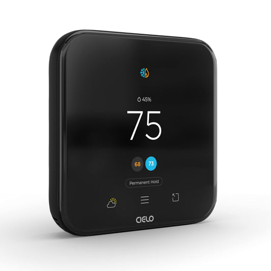 Cielo Smart Thermostat | Supports Conventional Systems up to (2H/2C) & Heat Pumps (4H/2C) | Alexa, Google, Siri Shortcuts, SmartThings, IFTTT | Touchscreen Color Display | Free C-Wire Adapter