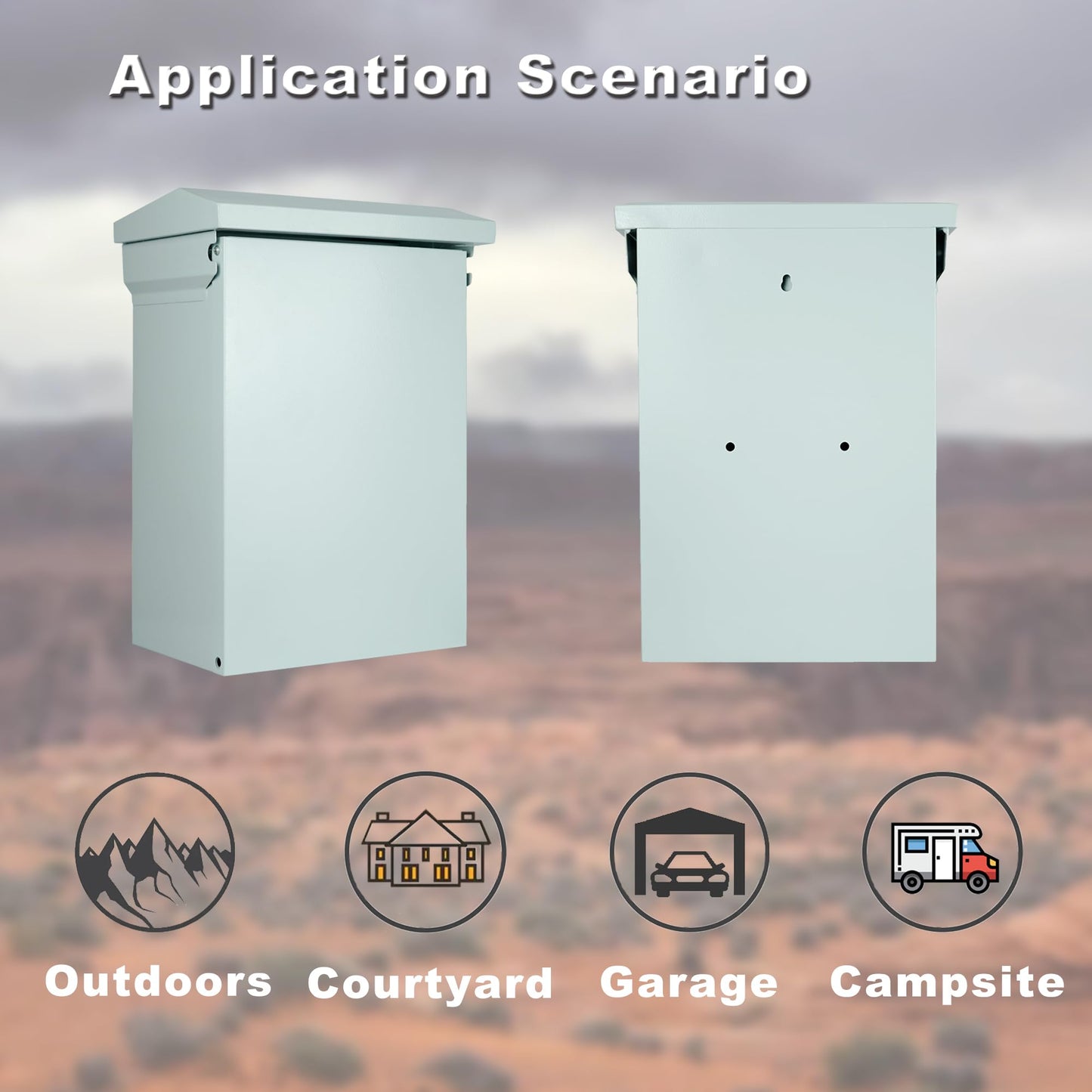 Temporary Power Outlet Panel with a 20, 30, and 50-Amp Breaker Box,RV Breaker Panel,RV Electrical Outlet,Outdoor Breaker Box,Circuit Breaker Panels,Prewired and Unmetered, Weatherproof